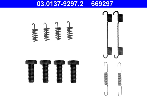 Kit accessori, Ganasce freno stazionamento - 03.0137-9297.2 ATE