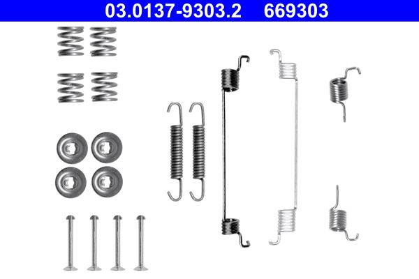 Kit accessori, Ganasce freno - 03.0137-9303.2 ATE