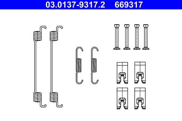 Accessory Kit, brake shoes - 03.0137-9317.2 ATE