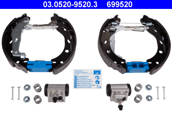 Kit ganasce freno - 03.0520-9520.3 ATE