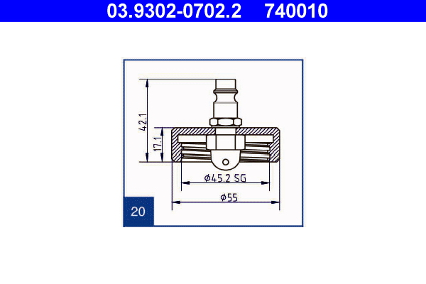alsuoklio vamzdelis - 03.9302-0702.2 ATE