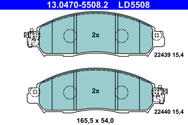 Brake Pad Set, disc brake - 13.0470-5508.2 ATE