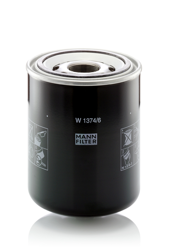 alyvos filtras - W 1374/6 MANN-FILTER