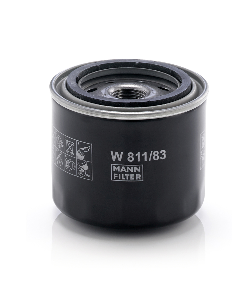 alyvos filtras - W 811/83 MANN-FILTER
