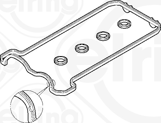 Gasket Set, cylinder head cover - 475.860 ELRING