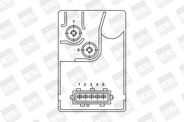 Relay, glow plug system - GR034 BorgWarner (BERU)