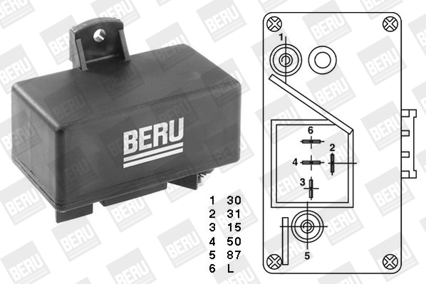 Реле, система накаливания - GR065 BorgWarner (BERU)