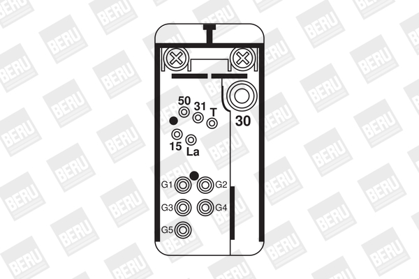Relay, glow plug system - GR075 BorgWarner (BERU)