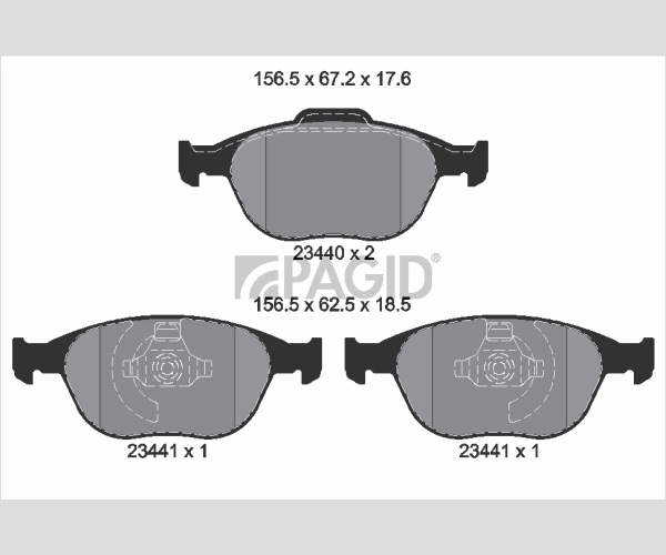 Kit pastiglie freno, Freno a disco - T1261N PAGID