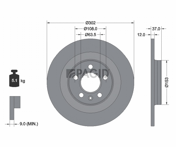 Bremsscheibe - 56047NC PAGID