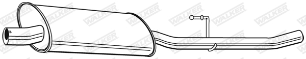 Средний глушитель выхлопных газов - 22593 WALKER