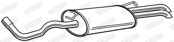 Silenziatore posteriore - 23232 WALKER