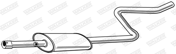 Средний глушитель выхлопных газов - 23663 WALKER