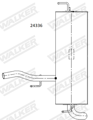 Глушитель выхлопных газов конечный - 24336 WALKER