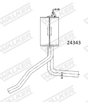 Глушитель выхлопных газов конечный - 24343 WALKER