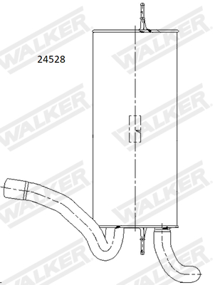 Silenziatore posteriore - 24528 WALKER