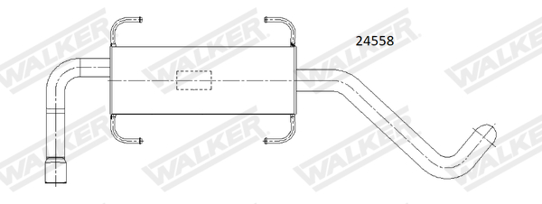 Глушитель выхлопных газов конечный - 24558 WALKER