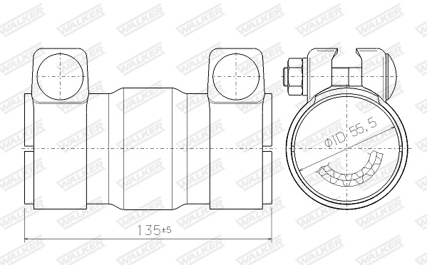 Catalytic Converter, universal - 69003 WALKER