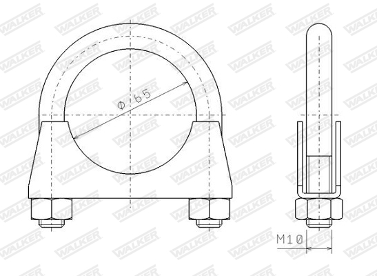 Clamp, exhaust system - 80339 WALKER