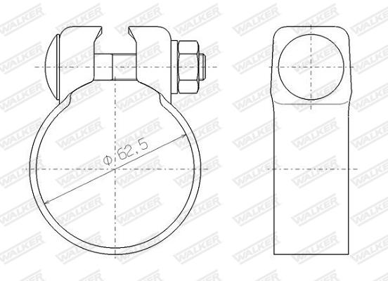 Clamp, exhaust system - 80365 WALKER