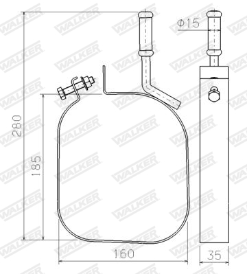 Holder, exhaust system - 80594 WALKER