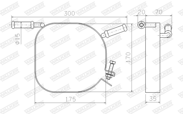 Holder, exhaust system - 80595 WALKER