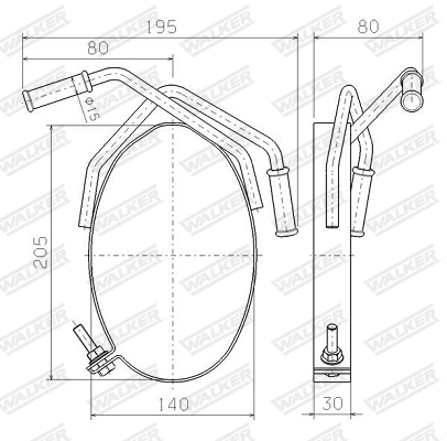 Holder, exhaust system - 80598 WALKER