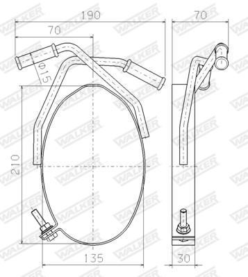 Holder, exhaust system - 80605 WALKER