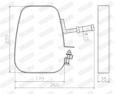 Holder, exhaust system - 80606 WALKER