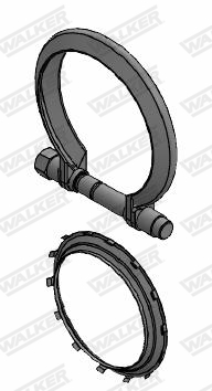 Pezzo per fissaggio, Imp. gas scarico - 80825 WALKER