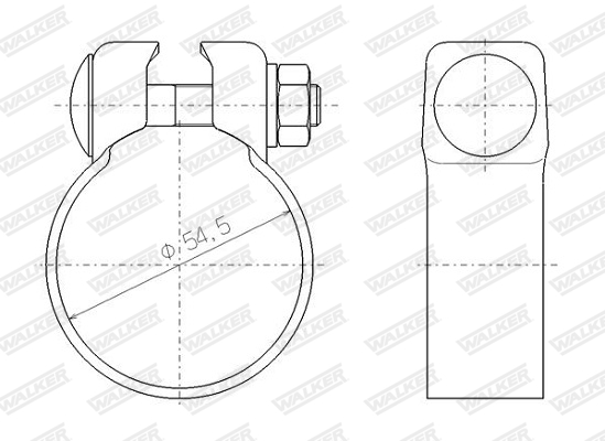 Clamp, exhaust system - 81990 WALKER
