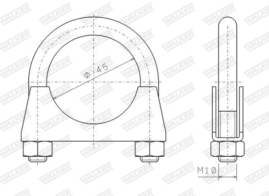 Clamp, exhaust system - 82321 WALKER