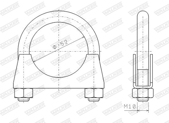Clamp, exhaust system - 82325 WALKER
