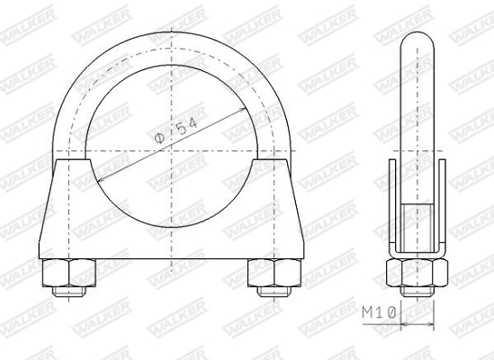 Clamp, exhaust system - 82326 WALKER