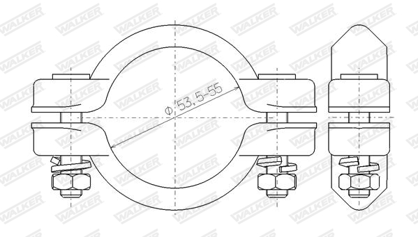 Clamp, exhaust system - 82487 WALKER