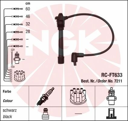 Ignition Cable Kit - 7211 NGK