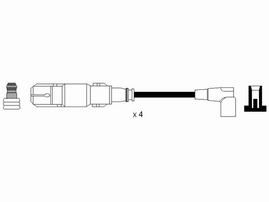 Kit cavi accensione - 44312 NGK