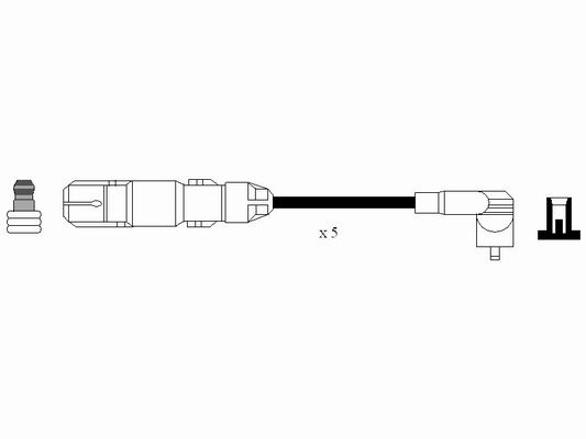 Комплект проводов зажигания - 0966 NGK