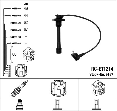Kit cavi accensione - 9167 NGK