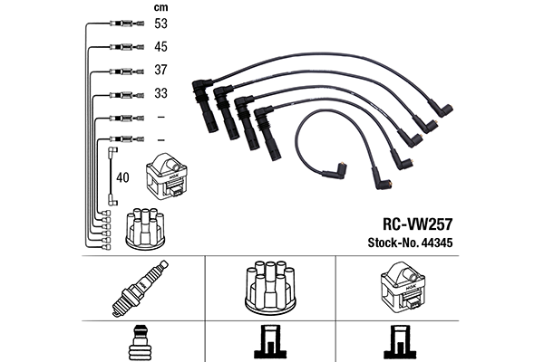 Kit cavi accensione - 44345 NGK