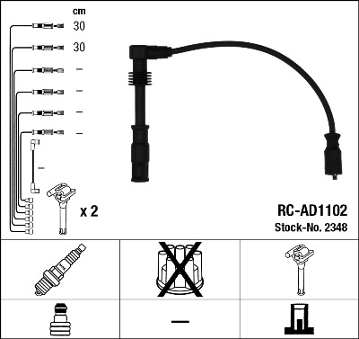 Kit cavi accensione - 2348 NGK