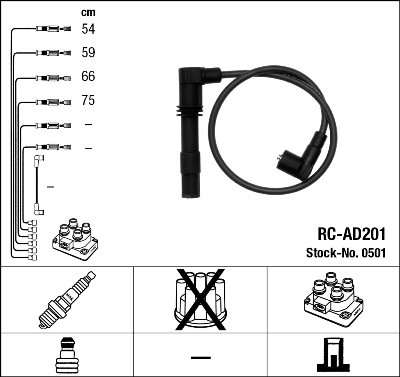 Ignition Cable Kit - 0501 NGK