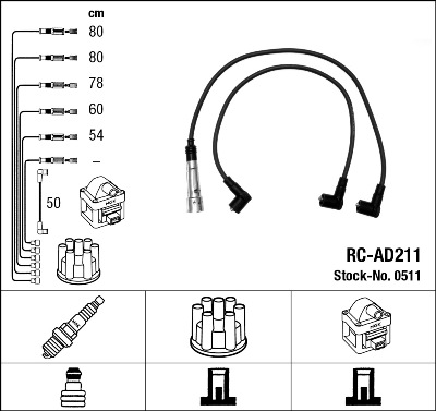 Kit cavi accensione - 0511 NGK
