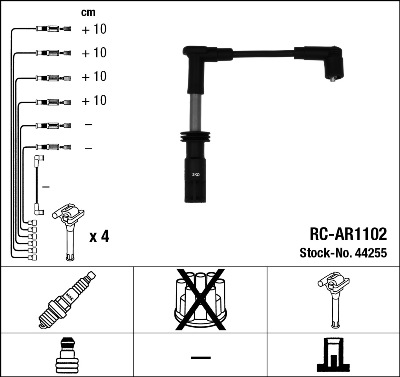 Kit cavi accensione - 44255 NGK