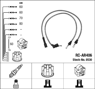 Kit cavi accensione - 0530 NGK
