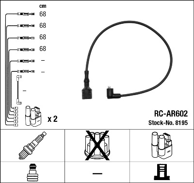 Kit cavi accensione - 8195 NGK