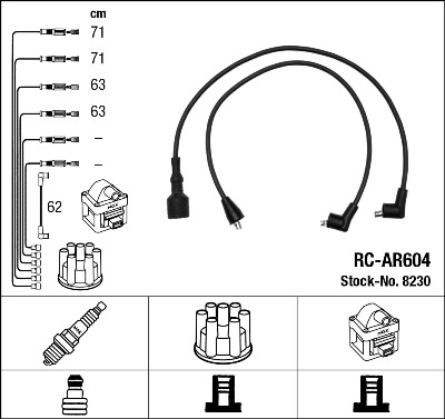 Ignition Cable Kit - 8230 NGK