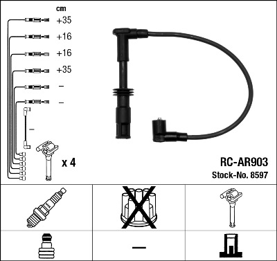 Kit cavi accensione - 8597 NGK