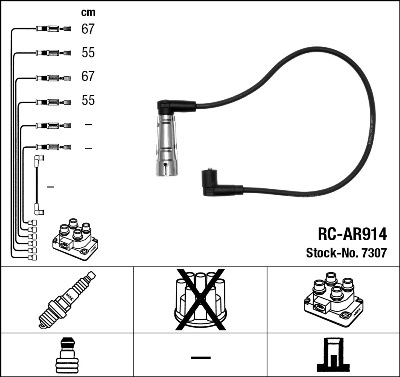 Kit cavi accensione - 7307 NGK