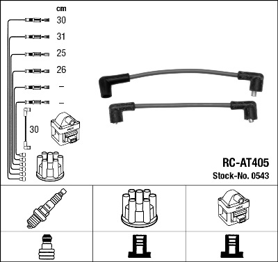 Ignition Cable Kit - 0543 NGK
